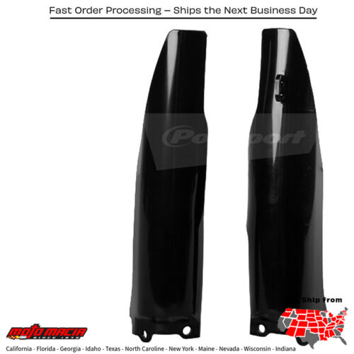 FORK PROTECTORS BLACK Kawasaki KX125 2004-2005 Kawasaki KX250F 2004-2005 Kawasaki KX250 2004-2007 Suzuki RM-Z250 2004-2006