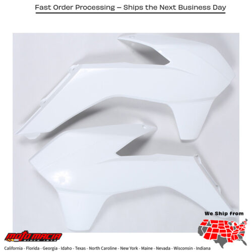 RADIATOR SHROUDS WHITE KTM 350 EXC-F 2014-2016 KTM 500 XCF-W 2013-2015 KTM 350 XCF-W 2013-2015 KTM 350 XC-F 2013-2015 KTM 150 XC 2013-2015 KTM 450 SX-F Factory Edition 2013-2014 KTM 350 SX-F 2013-2015 KTM 250 SX 2013-2016 KTM 250 SX-F 2013-
