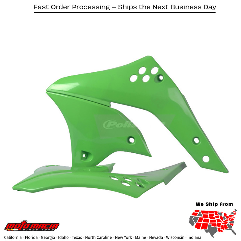 RADIATOR SHROUD GREEN Kawasaki KX250F 2008-2008