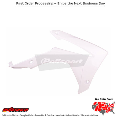 RADIATOR SHROUD WHITE Honda CRF250R 2014-2017 Honda CRF450R 2013-2016