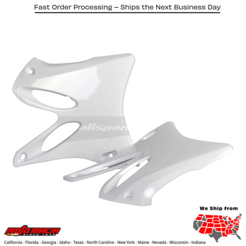 RADIATOR SHROUD WHITE Yamaha YZ125 2002-2014 Yamaha YZ250 2002-2014