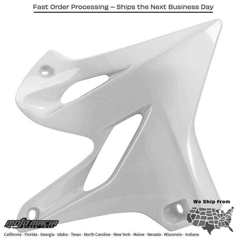 RADIATOR SHROUD WHITE Yamaha YZ125X 2020-2021 Yamaha YZ250X 2016-2021 Yamaha YZ125 2015-2021 Yamaha YZ250 2015-2021