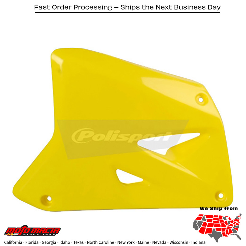 RADIATOR SHROUD YELLOW Suzuki RM85 2004-2025
