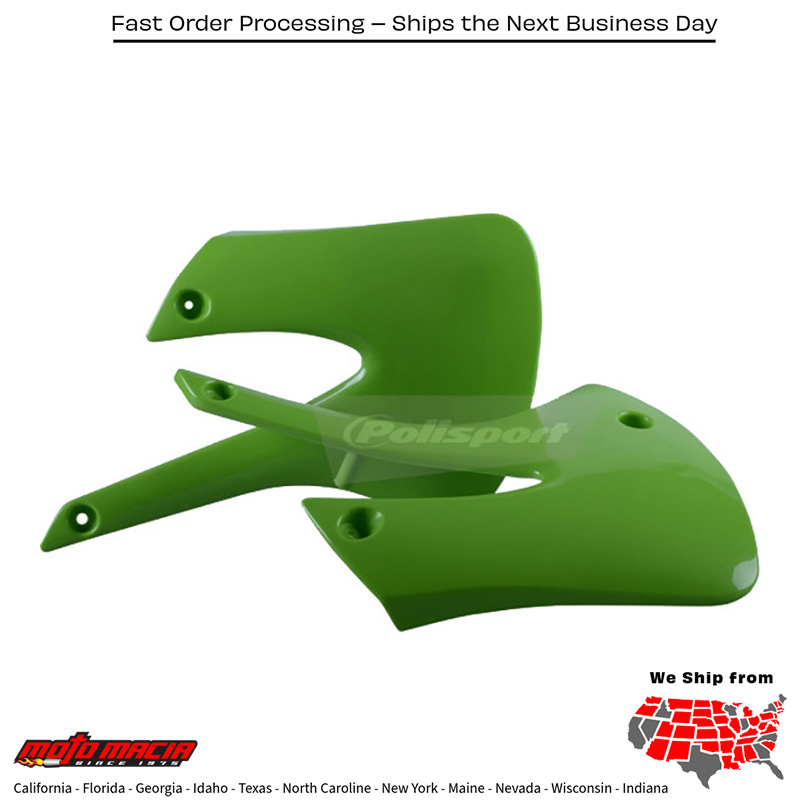 RADIATOR SHROUD GREEN Kawasaki KX100 1995-2013 Kawasaki KX85 2001-2013