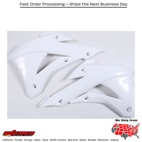RADIATOR SHROUD WHITE Kawasaki KX85 2014-2019 Kawasaki KX100 2014-2019