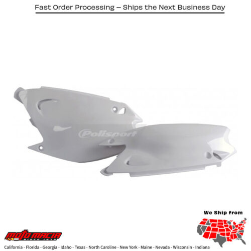 SIDE PANELS WHITE Kawasaki KX125 2003-2005 Kawasaki KX250 2003-2007