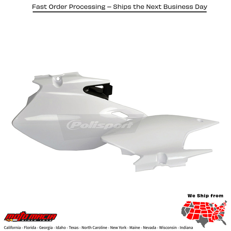 SIDE PANELS WHITE Yamaha WR250F 2007-2013 Yamaha WR450F 2007-2011