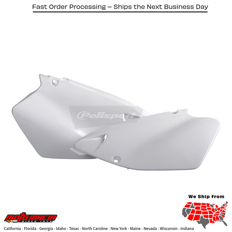 SIDE PANELS WHITE WHITE Yamaha YZ125 1996-2001 Yamaha YZ250 1996-2001
