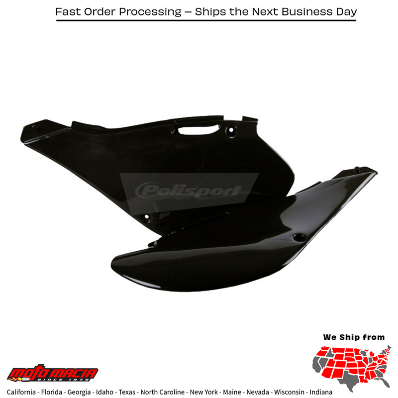 SIDE PANELS BLACK Kawasaki KX250 1999-2002 Kawasaki KX125 1999-2002