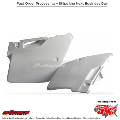 SIDE PANELS WHITE Kawasaki KX250 1994-1998 Kawasaki KX125 1994-1998