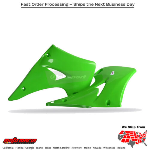 RADIATOR SHROUD GREEN Kawasaki KX250 2003-2007 Kawasaki KX125 2003-2005