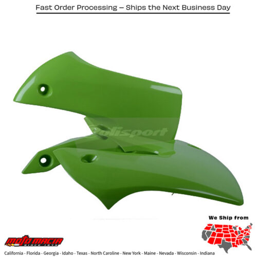 RADIATOR SHROUD GREEN Kawasaki KX65 2000-2024 Kawasaki KLX110 2002-2010 Suzuki DR-Z110 2003-2005 Suzuki RM65 2003-2005