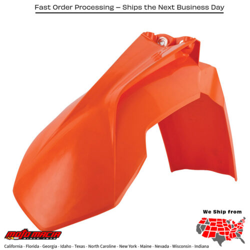 FRONT FENDER ORANGE KTM 450 EXC-R 4-Stroke 2014-2014 KTM 350 EXC-F 2014-2016 KTM 350 XC-F 2013-2015 KTM 150 XC 2013-2015 KTM 350 SX-F 2013-2015 KTM 250 SX 2013-2015 KTM 250 SX-F 2013-2015 KTM 250 XC 2013-2015