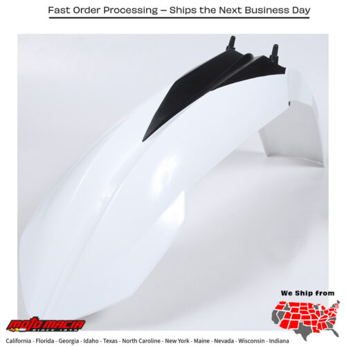 FRONT FENDER WHITE AJP PR3 Enduro 240 2014-2018 KTM 85 SX (17/14) 2013-2017