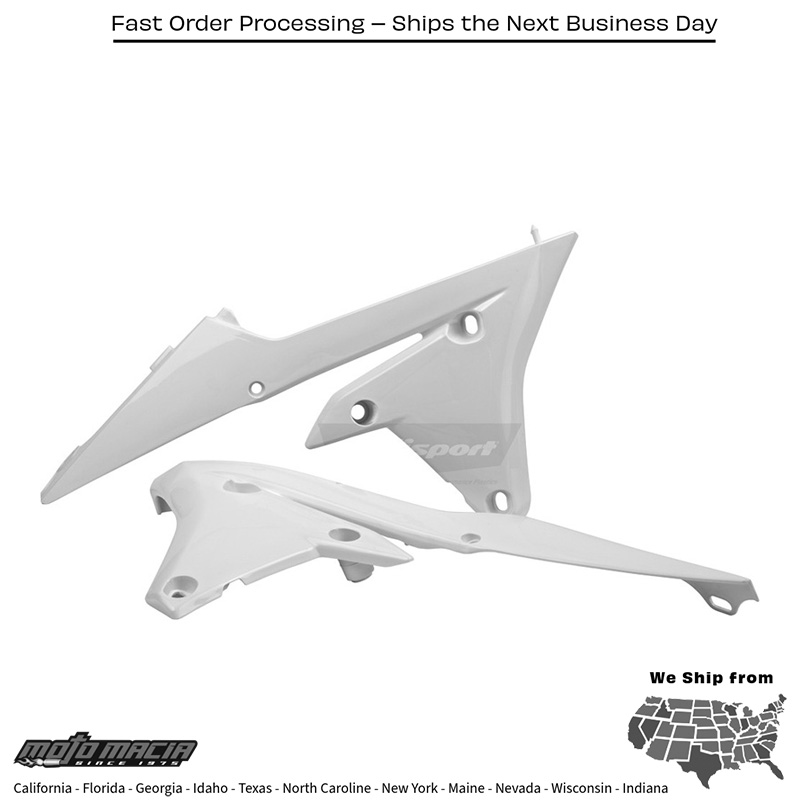 RADIATOR SHROUD WHITE Yamaha YZ450FX 2018-2018 Yamaha YZ250F 2014-2018 Yamaha YZ450F 2014-2017