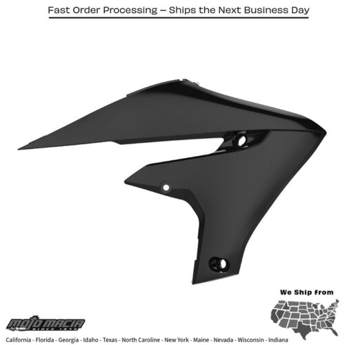 RADIATOR SHROUD BLACK Yamaha YZ450F 2018-2022 Yamaha YZ250F 2019-2023 Yamaha YZ250X 2019-2023 Yamaha YZ450FX 2019-2023