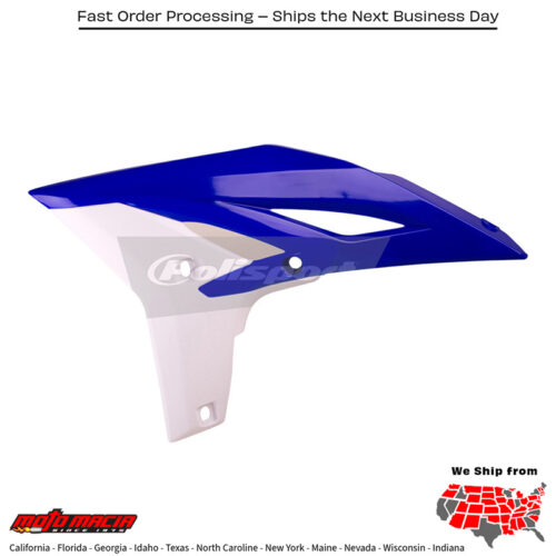 RADIATOR SHROUD BLUE/WHITE Yamaha YZ250F 2010-2013