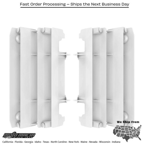RADIATOR LOUVERS WHITE Yamaha YZ250X 2016-2021 Yamaha YZ125 2006-2021 Yamaha YZ250 2006-2021 Yamaha YZ125X 2020-2021