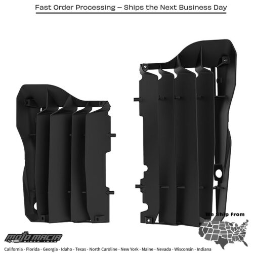 RADIATOR LOUVER BLACK Honda CRF450R 2017-2020 Honda CRF450RX 2017-2020 Honda CRF250R 2018-2018 Honda CRF450R W.E. 2019-2020 Honda CRF450R-S 2022-2022