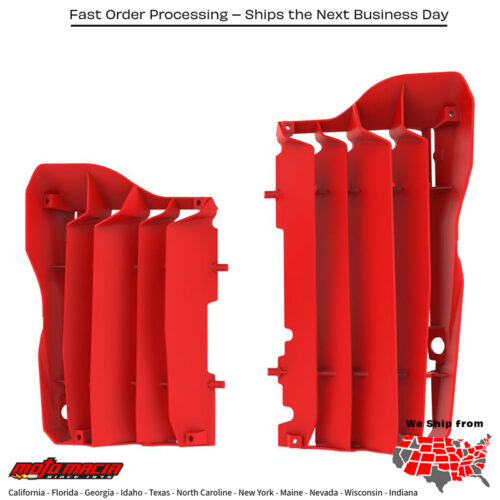 RADIATOR LOUVER RED Honda CRF450RX 2017-2020 Honda CRF450R 2017-2020 Honda CRF250R 2018-2018 Honda CRF450R W.E. 2019-2020 Honda CRF450R-S 2022-2022