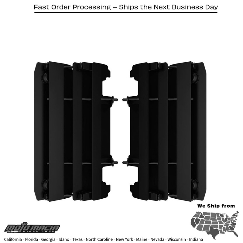 RADIATOR LOUVER BLACK Yamaha YZ250X 2016-2021 Yamaha YZ125 2006-2021 Yamaha YZ250 2006-2021 Yamaha YZ125X 2020-2021