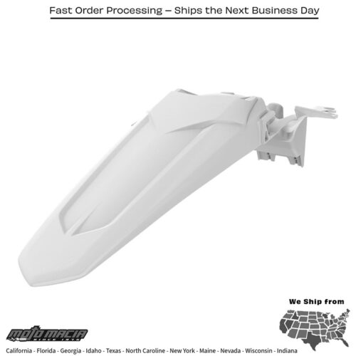 REAR FENDER WHITE Yamaha YZ450F 2018-2022 Yamaha YZ250F 2019-2023 Yamaha YZ450FX 2019-2023 Yamaha YZ250X 2019-2023