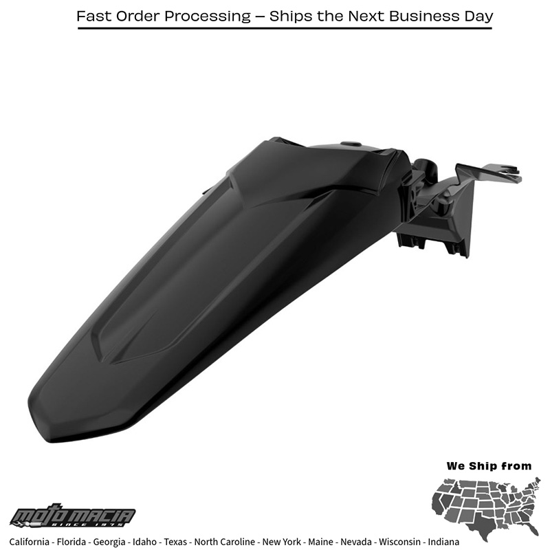 REAR FENDER BLACK Yamaha YZ450F 2018-2022 Yamaha YZ250F 2019-2023 Yamaha YZ450FX 2019-2023 Yamaha YZ250X 2019-2023