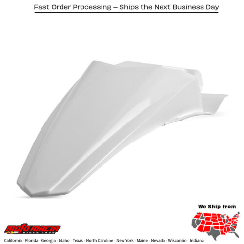 REAR FENDER WHITE Kawasaki KX85 2014-2024 Kawasaki KX100 2014-2021 Kawasaki KX112 2022-2024