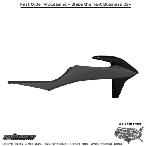 RADIATOR SHROUDS BLACK/NARDO GREY KTM 450 SX-F 2019-2022 KTM 350 SX-F 2019-2022 KTM 250 SX-F 2019-2022 KTM 150 SX 2019-2022 KTM 125 SX 2019-2022 KTM 450 XC-F 2019-2022 KTM 350 XC-F 2019-2022 KTM 250 XC-F 2019-2022 KTM 450 SX-F Factory Editi