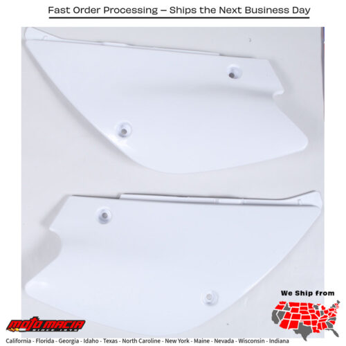 SIDE PANELS WHITE Kawasaki KX65 2000-2025 Suzuki RM85 2004-2025