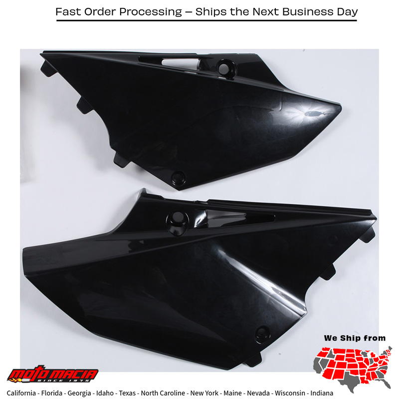 SIDE PANELS BLACK Yamaha YZ250X 2016-2021 Yamaha YZ125 2015-2021 Yamaha YZ250 2015-2021 Yamaha YZ125X 2020-2021