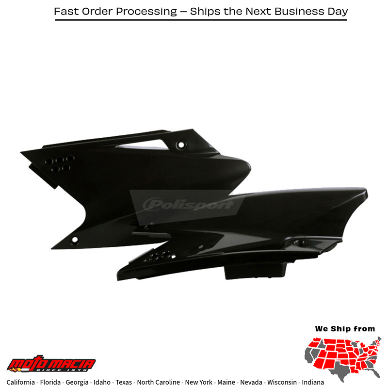 SIDE PANELS BLACK Kawasaki KX250F 2006-2008