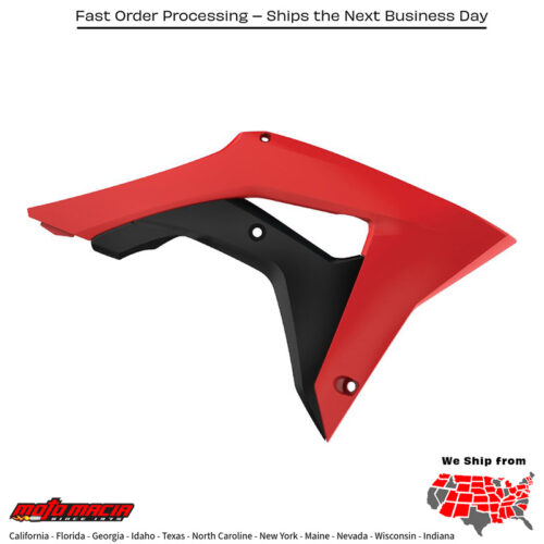 RADIATOR SHROUD RED/BLACK Honda CRF450R 2017-2020 Honda CRF250R 2018-2021 Honda CRF450R W.E. 2019-2020 Honda CRF450R-S 2022-2022