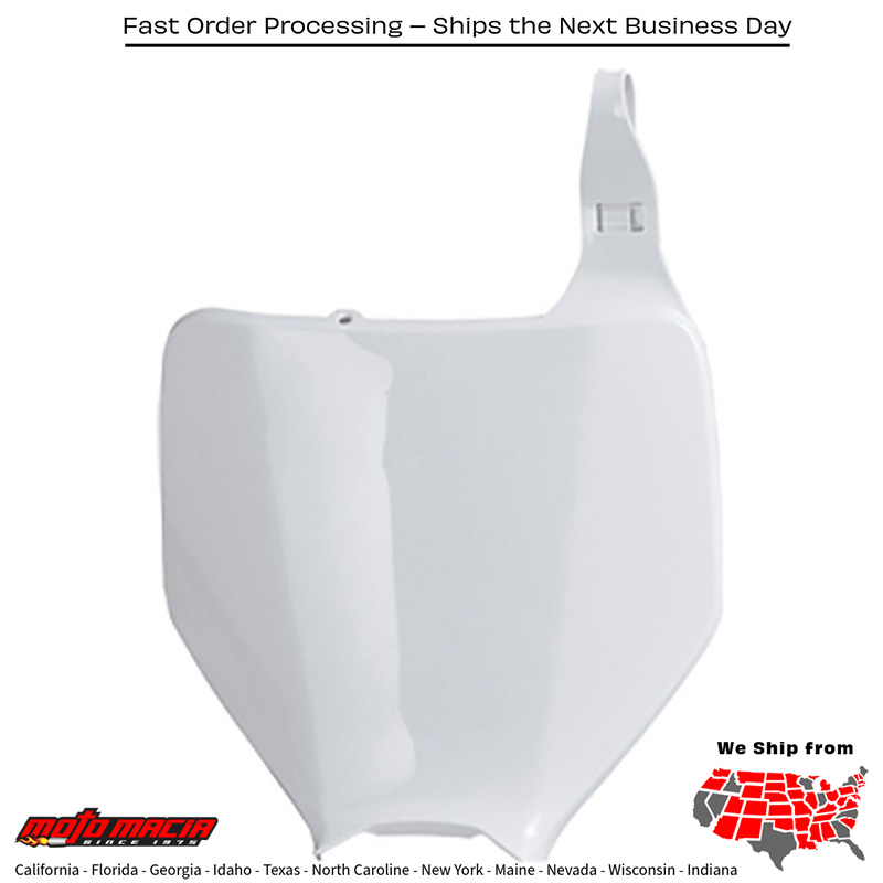 NUMBER PLATE WHITE Kawasaki KX250F 2004-2008 Kawasaki KX450F 2006-2008 Kawasaki KX250 2003-2007 Kawasaki KX125 2003-2005 Suzuki RM-Z250 2004-2006