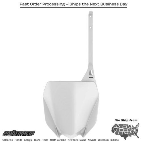 FRONT NUMBER PLATE WHITE KTM 85 SX (17/14) 2018-2024