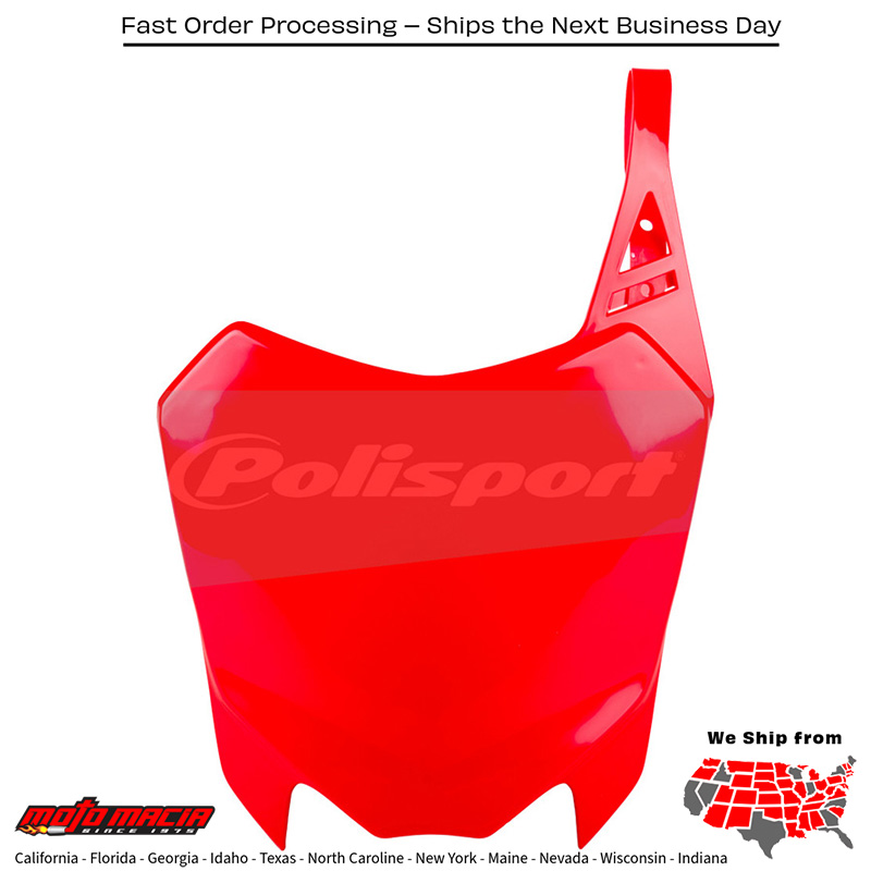 FRONT NUMBER PLATE RED Honda CRF110F 2013-2018