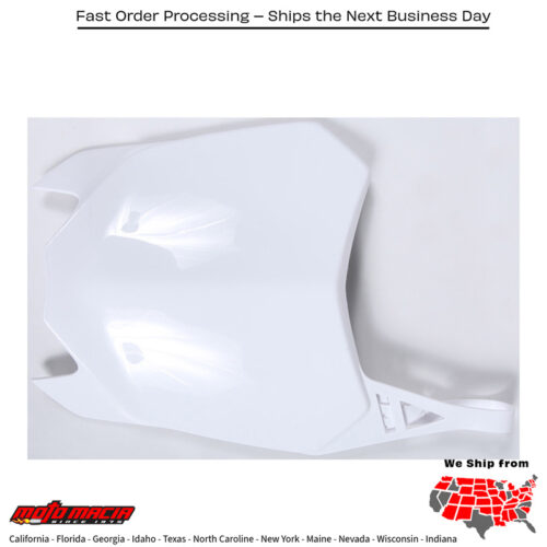 FRONT NUMBER PLATE WHITE Honda CRF110F 2013-2018