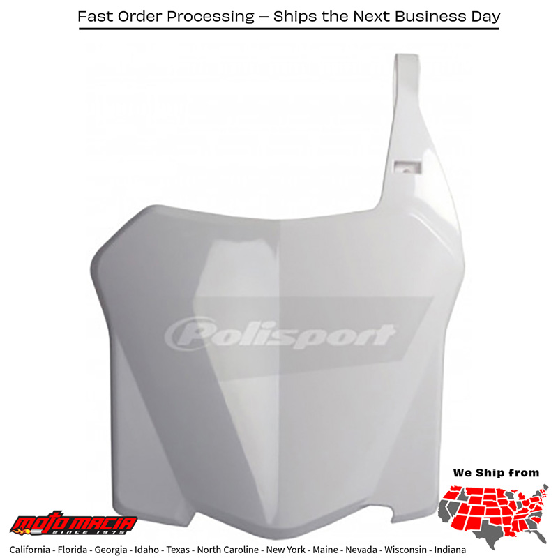 NUMBER PLATE WHITE Honda CRF250X 2008-2013 Honda CRF450R 2008-2008 Honda CRF250R 2008-2013