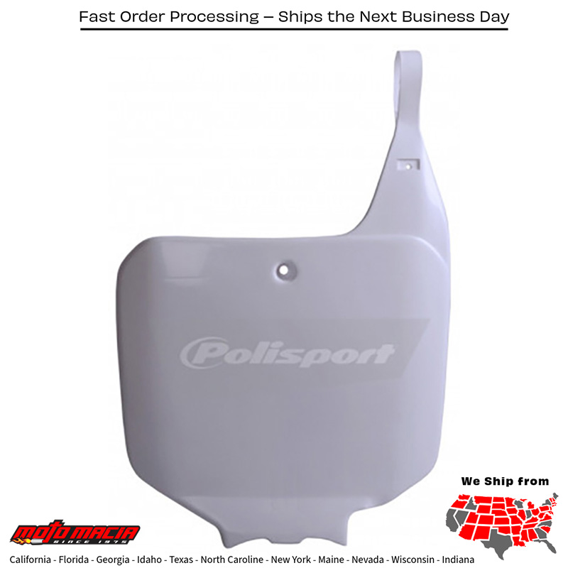 FRONT PLATE WHITE Honda CR500R 1995-2001 Honda CR125R 1995-1999 Honda CR250R 1995-1999