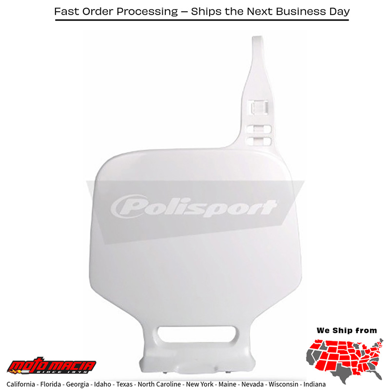 FRONT NUMBER PLATE WHITE Yamaha YZ85 2002-2014