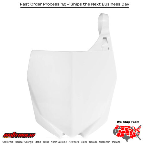 FRONT PLATE WHITE Yamaha YZ85 2015-2021