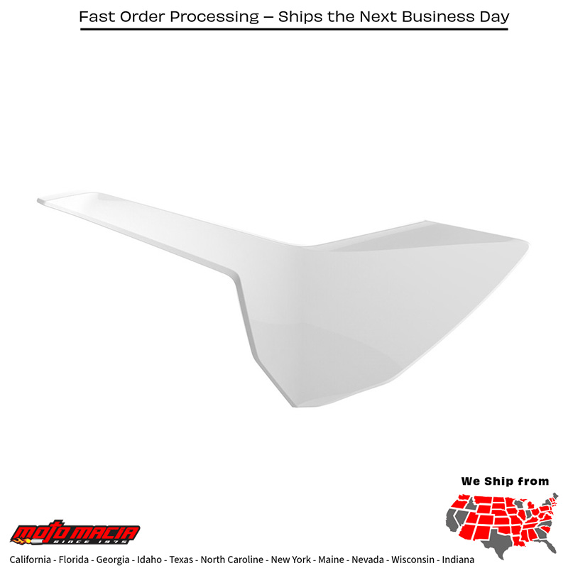 SIDE NUMBER PLATE WHITE Husqvarna TC 250 2016-2019 Husqvarna TX 300 2017-2017 Husqvarna FX 350 2017-2017 Husqvarna FX 450 2017-2017 Husqvarna TE 150 2017-2017 Husqvarna TC 125 2016-2019 Husqvarna FC 250 2016-2019 Husqvarna FC 350 2016-2019