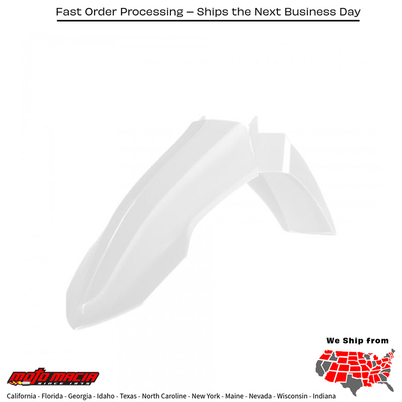 FRONT FENDER WHITE Yamaha YZ450F 2023-2025 Yamaha YZ250F 2024-2025 Yamaha YZ250X 2024-2025 Yamaha YZ450FX 2024-2025