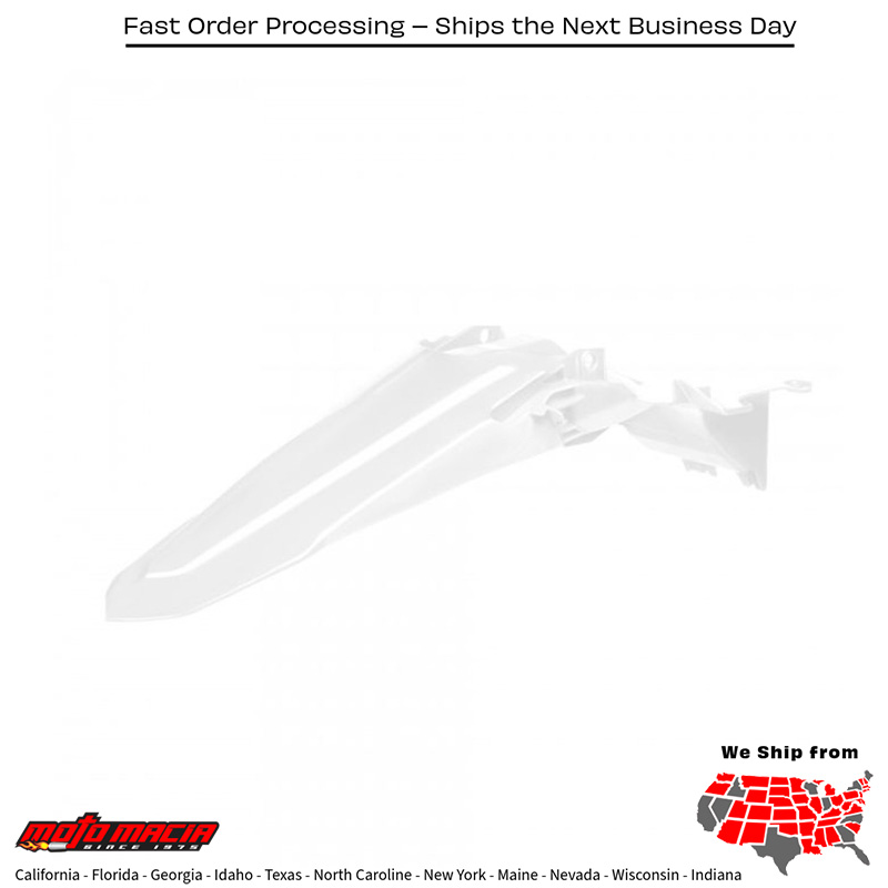 REAR FENDER WHITE Yamaha YZ450F 2023-2025 Yamaha YZ250F 2024-2025 Yamaha YZ250X 2024-2025 Yamaha YZ450FX 2024-2025