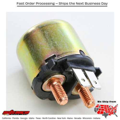 Starter Solenoid Tri Triumph America 865 Bonneville T100 800 Scrambler 900 Speed Triple 955 I.e. Speedmaster 800 Sprint St 1050 Sprint St 955 I.e. Tiger 900 Thunderbird Tiger 1050 America 800 Thruxton 865 Tiger 955 I.e. Bonneville 800 Daytona 955i Speed Fo Mpn: 65-701Fitment Triumph America 865 2007 2008 2009 2010Triumph Bonneville T100 800 2002 2003 2004 2005 2006 2007 2008 2009 2010Triumph Scrambler 900 2006 2007 2008 2009 2010Triumph Speed Triple 955 I.e. 2002 2003 2004Triumph Speedmaster 800 2003 2004 2005 2006 2007 2008 2009 2010Triumph Sprint St 1050 1999 2000 2001 2002 2003 2004Triumph Sprint St 955 I.e. 1999 2000 2001 2002 2003 2004Triumph Tiger 900 1995 1996 1997 1998Triumph Thunderbird 1995 1996 1997 1998 1999 2000 2001 2002 2003Triumph Tiger 1050 1995 1996 1997 2000 2001 2002 2003 2004 2005 2006 1998 1999Triumph America 800 2002 2003 2004 2005 2006 2007 2008 2009 2010Triumph Thruxton 865 2004 2005 2006 2007 2008 2009 2010Triumph Tiger 955 I.e. 1999 2000 2001 2002 2003 2004 2005 2006Triumph Bonneville 800 2001 2002 2003 2004 2005 2006 2007 2008 2009 2010Triumph Daytona 955i 2006 2000 2001 2002 2003 2004 2005 1999Triumph Speed Four 600 I.e. 2003 2004 2005Triumph Sprint Rs 955 I.e 2000 2001 2002 2003 2004Triumph Thunderbird Sport 1998 1999 2000 2001 2002 2003 2004Triumph Thunderbird 900 1995 1996 1997 1998 1999 2000 2001 2002 2003Triumph Trophy 1200 1996 1997 1998 1999 2000 2001 2002 2003Triumph Tt600 I.e. 2000 2001 2002 2003Triumph Adventurer 1996 1997 1998 1999 2000 2001Triumph Legend Tt 900 1999 2000 2001Triumph Trophy 900 1995 1996 1997 1998 1999 2000 2001Triumph Speed Triple 900 T509 1997 1998 1999 2000Triumph Sprint 900 1995 1996 1997 1994 1998 1993Triumph Trident 900 1995 1996 1997 1998Triumph Daytona 900 1995 1996Triumph Scrambler 865 2006 2007 2008 2009 2010Triumph Speed Triple 1050 2006 2007 2008 2009 2010 1995 1996 1999 2000 2001 2002 2003 2004 2005 1994 1997 1998Triumph Speedmaster 865 2007 2008 2009 2010  Mpn: 65-701Fitment Triumph America 865 2007 2008 2009 2010Triumph Bonneville T100 800 2002 2003 2004 2005 2006 2007 2008 2009 2010Triumph Scrambler 900 2006 2007 2008 2009 2010Triumph Speed Triple 955 I.e. 2002 2003 2004Triumph Speedmaster 800 2003 2004 2005 2006 2007 2008 2009 2010Triumph Sprint St 1050 1999 2000 2001 2002 2003 2004Triumph Sprint St 955 I.e. 1999 2000 2001 2002 2003 2004Triumph Tiger 900 1995 1996 1997 1998Triumph Thunderbird 1995 1996 1997 1998 1999 2000 2001 2002 2003Triumph Tiger 1050 1995 1996 1997 2000 2001 2002 2003 2004 2005 2006 1998 1999Triumph America 800 2002 2003 2004 2005 2006 2007 2008 2009 2010Triumph Thruxton 865 2004 2005 2006 2007 2008 2009 2010Triumph Tiger 955 I.e. 1999 2000 2001 2002 2003 2004 2005 2006Triumph Bonneville 800 2001 2002 2003 2004 2005 2006 2007 2008 2009 2010Triumph Daytona 955i 2006 2000 2001 2002 2003 2004 2005 1999Triumph Speed Four 600 I.e. 2003 2004 2005Triumph Sprint Rs 955 I.e 2000 2001 2002 2003 2004Triumph Thunderbird Sport 1998 1999 2000 2001 2002 2003 2004Triumph Thunderbird 900 1995 1996 1997 1998 1999 2000 2001 2002 2003Triumph Trophy 1200 1996 1997 1998 1999 2000 2001 2002 2003Triumph Tt600 I.e. 2000 2001 2002 2003Triumph Adventurer 1996 1997 1998 1999 2000 2001Triumph Legend Tt 900 1999 2000 2001Triumph Trophy 900 1995 1996 1997 1998 1999 2000 2001Triumph Speed Triple 900 T509 1997 1998 1999 2000Triumph Sprint 900 1995 1996 1997 1994 1998 1993Triumph Trident 900 1995 1996 1997 1998Triumph Daytona 900 1995 1996Triumph Scrambler 865 2006 2007 2008 2009 2010Triumph Speed Triple 1050 2006 2007 2008 2009 2010 1995 1996 1999 2000 2001 2002 2003 2004 2005 1994 1997 1998Triumph Speedmaster 865 2007 2008 2009 2010