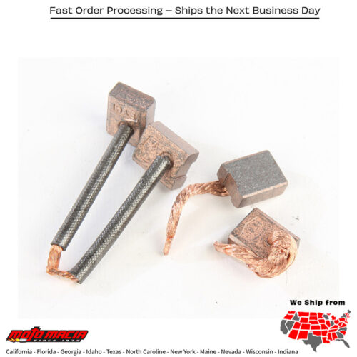 Starter Brush Kit 4 Brush/Mitsuba Honda Kawasaki Suzuki Yamaha Vt1100c Shadow Cbr1000f Hurricane Cmx450 Rebel 450 Vf700c Magna Vfr700f Interceptor Cb700sc Nighthawk S Vf1100c V65 Magna Vf500f Interceptor Vt500c Shadow Cb650sc Nighthawk Vf1100s V65 Sabre Vf Mpn: 70-102Fitment Honda Vt1100c Shadow 1985 1986Honda Cbr1000f Hurricane 1987 1988 1990 1991Honda Cmx450 Rebel 450 1986 1987Honda Vf700c Magna 1985 1986 1984Honda Vfr700f Interceptor 1986 1987Honda Cb700sc Nighthawk S 1984 1985 1986Honda Vf1100c V65 Magna 1983 1984 1985 1986Honda Vf500f Interceptor 1984 1985 1986Honda Vt500c Shadow 1983 1984 1985 1986Honda Cb650sc Nighthawk 1983 1984 1985Honda Vf1100s V65 Sabre 1984 1985Honda Vf500c V30 Magna 1984 1985Honda Vf700f Interceptor 1984 1985Honda Vf700s Sabre 1984 1985Honda Vf750f V45 Interceptor 1983 1984Honda Vt500ft Ascot 1984 1985Honda Cb550sc Nighthawk 1983Honda Ft500 Ascot 1982 1983Honda Vf750s V45 Sabre 1982 1983Honda Vt750c Shadow 1983Honda Trx200sx 1987 1988 1986Honda Trx125 1987 1988Honda Atc125m 1986 1987Honda Atc250es Big Red 1985 1986 1987Honda Atc250sx 1985 1986 1987Honda Trx250 1985 1986 1987Honda Fl350r Odyssey 1985Kawasaki Ex500 Ninja 500r 1997 1998 1999 2000 2001 2002 2003 2004 2005 2006Kawasaki Vn750a Vulcan 750 1986 1987 1988 1989 1990 1991 1992 1993 1994 1995 1996 1997 1998 1999 2000 2001 2002 2003 2004 2005 2006Kawasaki Zg1000 Concours 1986 1987 1988 1989 1990Kawasaki Kz1000c/P Police 1981 1988 1989 1990 1991 1992 1993 1994 1995 1996 1997 1998 1999 2000 2001 1982 1983 1984 1985 1986 1987 2002Kawasaki Zx1100 Ninja Zx-11 1990 1991 1992 1993 1994 1995 1996 1997 1998 1999 2000 2001Kawasaki Zl600 Eliminator 1986 1987 1996 1997Kawasaki Zx600 Ninja 600r 1985 1986 1987 1988 1989 1990 1991 1992 1993 1994 1995 1996 1997Kawasaki Ex500 Ninja 500 1994 1995 1996Kawasaki Zx1100 Gpz 1983 1984 1995 1996 1997Kawasaki Ex500 1987 1990 1991 1992 1993Kawasaki En450a 454 Ltd 1985 1986 1987 1988 1989 1990Kawasaki Zx1000 Ninja Zx-10 1988 1989 1990Kawasaki Zl1000 Eliminator 1987Kawasaki Vn700a Vulcan 1985Kawasaki Zn1100b Ltd 1984 1985Kawasaki Zn700a Ltd 1984 1985Kawasaki Zx550 Gpz 1984 1985Kawasaki Zx750e Turbo Gpz 750 1984 1985Kawasaki Kz550f Ltd Shaft 1984Kawasaki Kz1000r Lawson Replica 1982 1983Kawasaki Kz1100a 1981 1982 1983Kawasaki Kz1100d Spectre 1983 1982Kawasaki Kz250 1980 1981 1982 1983Kawasaki Kz440a Ltd 1980 1981 1982Kawasaki Kz440d Ltd Belt 1983Kawasaki Kz550a 1980 1981 1982 1983Kawasaki Kz550c Ltd 1980 1981 1982 1983Kawasaki Kz550d/H Gpz 1981 1982 1983Kawasaki Kz550f Spectre 1983Kawasaki Kz550m Ltd Shaft 1983Kawasaki Kz650h Csr 1982 1983 1981Kawasaki Kz750f Ltd Shaft [4cyl] 1983Kawasaki Kz750h Ltd [4cyl] 1980 1981 1982 1983Kawasaki Kz750l [4cyl] 1983Kawasaki Kz1000b/K Ltd 1981 1982Kawasaki Kz1000m Csr 1981 1982Kawasaki Kz1100b Gpz 1981 1982Kawasaki Kz440b/G 1980 1981 1982Kawasaki Kz750r Gpz [4cyl] 1982Kawasaki Kz200 1978 1979Kawasaki Kz400b 1978 1979Kawasaki Kz400h Ltd 1979Kawasaki Klt200a 1981 1982 1983Suzuki Gsx-R750 1986 1987Suzuki Vs1400 S83 Boulevard 2005 2006 2007Suzuki Vs1400glp Intruder 1987 1988 1989 1990 1991 1992 1993 1994 1995 1996 1997 1998 1999 2000 2001 2002 2003 2004Suzuki Gsx-R1100 1986 1987 1988Suzuki Gs550e 1979 1980 1978 1977Suzuki Gs550l 1981 1982 1979 1980 1983Suzuki Gs850gl 1980 1981 1982 1983 1984Suzuki Gr650 Tempter 1983Suzuki Gs1100e 1980 1981 1982 1983Suzuki Gs1100g 1982 1983Suzuki Gs1100gk 1982 1983 1984Suzuki Gs1100gl 1983Suzuki Gs1100s Katana 1983Suzuki Gs850g 1979 1980 1981 1982 1983Suzuki Gs1000s Katana 1982Suzuki Gs550m 1982Suzuki Gs1000g 1980 1981Suzuki Gs1000gl 1980 1981Suzuki Gs550t 1981Suzuki Gs1000e 1978 1979 1980Suzuki Gs1100l 1980Suzuki Gs1000 1978 1979 1980Suzuki Gs1000l 1979Yamaha Xv535 Virago 1987 1988 1990 1991 1992 1993 1994 1995 1996 1997 1998 1999Yamaha Fzr600r 1989 1990 1991 1992 1993 1994 1995 1996 1997 1998 1999Yamaha Fzr1000 1987 1988 1989 1990 1991 1992 1993 1994 1995Yamaha Yx600 Radian 1986 1987 1988 1989 1990Yamaha Fz750 1985 1986 1987 1988Yamaha Fzr750r 1987 1988Yamaha Fz700 Genesis 1987Yamaha Fj600 1984 1985Yamaha Xv500 Virago 1983 1984Yamaha Xj550 Maxim 1981 1982 1983Yamaha Xj550r Seca 1981 1982 1983Kawasaki Klt200c 1984  Mpn: 70-102Fitment Honda Vt1100c Shadow 1985 1986Honda Cbr1000f Hurricane 1987 1988 1990 1991Honda Cmx450 Rebel 450 1986 1987Honda Vf700c Magna 1985 1986 1984Honda Vfr700f Interceptor 1986 1987Honda Cb700sc Nighthawk S 1984 1985 1986Honda Vf1100c V65 Magna 1983 1984 1985 1986Honda Vf500f Interceptor 1984 1985 1986Honda Vt500c Shadow 1983 1984 1985 1986Honda Cb650sc Nighthawk 1983 1984 1985Honda Vf1100s V65 Sabre 1984 1985Honda Vf500c V30 Magna 1984 1985Honda Vf700f Interceptor 1984 1985Honda Vf700s Sabre 1984 1985Honda Vf750f V45 Interceptor 1983 1984Honda Vt500ft Ascot 1984 1985Honda Cb550sc Nighthawk 1983Honda Ft500 Ascot 1982 1983Honda Vf750s V45 Sabre 1982 1983Honda Vt750c Shadow 1983Honda Trx200sx 1987 1988 1986Honda Trx125 1987 1988Honda Atc125m 1986 1987Honda Atc250es Big Red 1985 1986 1987Honda Atc250sx 1985 1986 1987Honda Trx250 1985 1986 1987Honda Fl350r Odyssey 1985Kawasaki Ex500 Ninja 500r 1997 1998 1999 2000 2001 2002 2003 2004 2005 2006Kawasaki Vn750a Vulcan 750 1986 1987 1988 1989 1990 1991 1992 1993 1994 1995 1996 1997 1998 1999 2000 2001 2002 2003 2004 2005 2006Kawasaki Zg1000 Concours 1986 1987 1988 1989 1990Kawasaki Kz1000c/P Police 1981 1988 1989 1990 1991 1992 1993 1994 1995 1996 1997 1998 1999 2000 2001 1982 1983 1984 1985 1986 1987 2002Kawasaki Zx1100 Ninja Zx-11 1990 1991 1992 1993 1994 1995 1996 1997 1998 1999 2000 2001Kawasaki Zl600 Eliminator 1986 1987 1996 1997Kawasaki Zx600 Ninja 600r 1985 1986 1987 1988 1989 1990 1991 1992 1993 1994 1995 1996 1997Kawasaki Ex500 Ninja 500 1994 1995 1996Kawasaki Zx1100 Gpz 1983 1984 1995 1996 1997Kawasaki Ex500 1987 1990 1991 1992 1993Kawasaki En450a 454 Ltd 1985 1986 1987 1988 1989 1990Kawasaki Zx1000 Ninja Zx-10 1988 1989 1990Kawasaki Zl1000 Eliminator 1987Kawasaki Vn700a Vulcan 1985Kawasaki Zn1100b Ltd 1984 1985Kawasaki Zn700a Ltd 1984 1985Kawasaki Zx550 Gpz 1984 1985Kawasaki Zx750e Turbo Gpz 750 1984 1985Kawasaki Kz550f Ltd Shaft 1984Kawasaki Kz1000r Lawson Replica 1982 1983Kawasaki Kz1100a 1981 1982 1983Kawasaki Kz1100d Spectre 1983 1982Kawasaki Kz250 1980 1981 1982 1983Kawasaki Kz440a Ltd 1980 1981 1982Kawasaki Kz440d Ltd Belt 1983Kawasaki Kz550a 1980 1981 1982 1983Kawasaki Kz550c Ltd 1980 1981 1982 1983Kawasaki Kz550d/H Gpz 1981 1982 1983Kawasaki Kz550f Spectre 1983Kawasaki Kz550m Ltd Shaft 1983Kawasaki Kz650h Csr 1982 1983 1981Kawasaki Kz750f Ltd Shaft [4cyl] 1983Kawasaki Kz750h Ltd [4cyl] 1980 1981 1982 1983Kawasaki Kz750l [4cyl] 1983Kawasaki Kz1000b/K Ltd 1981 1982Kawasaki Kz1000m Csr 1981 1982Kawasaki Kz1100b Gpz 1981 1982Kawasaki Kz440b/G 1980 1981 1982Kawasaki Kz750r Gpz [4cyl] 1982Kawasaki Kz200 1978 1979Kawasaki Kz400b 1978 1979Kawasaki Kz400h Ltd 1979Kawasaki Klt200a 1981 1982 1983Suzuki Gsx-R750 1986 1987Suzuki Vs1400 S83 Boulevard 2005 2006 2007Suzuki Vs1400glp Intruder 1987 1988 1989 1990 1991 1992 1993 1994 1995 1996 1997 1998 1999 2000 2001 2002 2003 2004Suzuki Gsx-R1100 1986 1987 1988Suzuki Gs550e 1979 1980 1978 1977Suzuki Gs550l 1981 1982 1979 1980 1983Suzuki Gs850gl 1980 1981 1982 1983 1984Suzuki Gr650 Tempter 1983Suzuki Gs1100e 1980 1981 1982 1983Suzuki Gs1100g 1982 1983Suzuki Gs1100gk 1982 1983 1984Suzuki Gs1100gl 1983Suzuki Gs1100s Katana 1983Suzuki Gs850g 1979 1980 1981 1982 1983Suzuki Gs1000s Katana 1982Suzuki Gs550m 1982Suzuki Gs1000g 1980 1981Suzuki Gs1000gl 1980 1981Suzuki Gs550t 1981Suzuki Gs1000e 1978 1979 1980Suzuki Gs1100l 1980Suzuki Gs1000 1978 1979 1980Suzuki Gs1000l 1979Yamaha Xv535 Virago 1987 1988 1990 1991 1992 1993 1994 1995 1996 1997 1998 1999Yamaha Fzr600r 1989 1990 1991 1992 1993 1994 1995 1996 1997 1998 1999Yamaha Fzr1000 1987 1988 1989 1990 1991 1992 1993 1994 1995Yamaha Yx600 Radian 1986 1987 1988 1989 1990Yamaha Fz750 1985 1986 1987 1988Yamaha Fzr750r 1987 1988Yamaha Fz700 Genesis 1987Yamaha Fj600 1984 1985Yamaha Xv500 Virago 1983 1984Yamaha Xj550 Maxim 1981 1982 1983Yamaha Xj550r Seca 1981 1982 1983Kawasaki Klt200c 1984