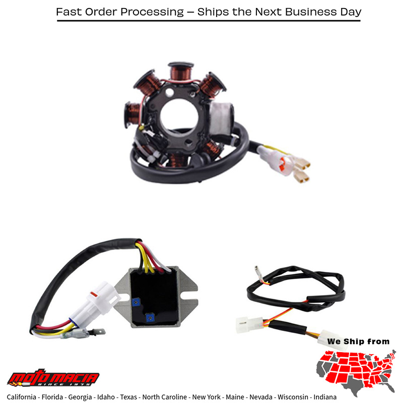100W AC TO DC CONVERSION KIT STATOR+REGULATOR KTM 450 EXC-R 4-Stroke 2008-2011 KTM 530 EXC-R 4-Stroke 2008-2011 KTM 450 EXC-F 2007-2007 KTM 525 EXC 4-Stroke 2007-2007