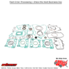 Complete Gasket Set With Oil Seals for Ktm 150 Xc-W 17-23 and Husqvarna Te 150 1