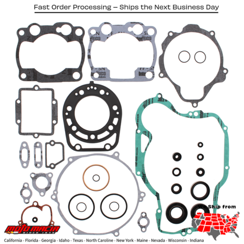 Complete Gasket Set With Oil Seals Kawasaki Kx250 92-92