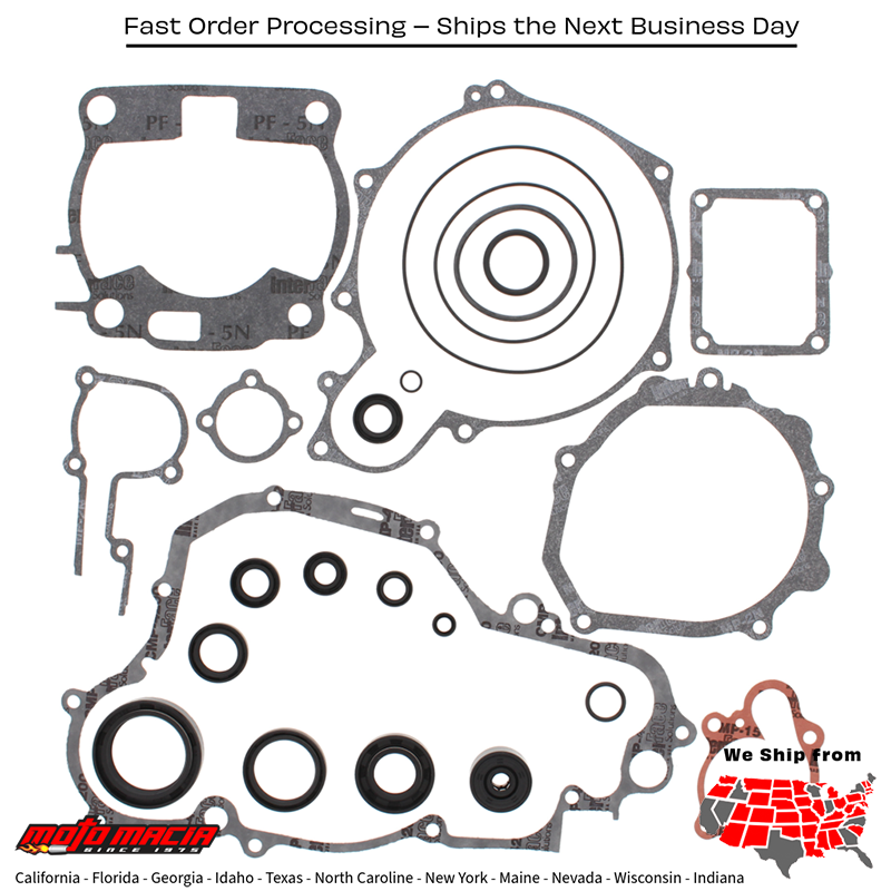 Complete Gasket Set With Oil Seals Yamaha Yz250 90-91